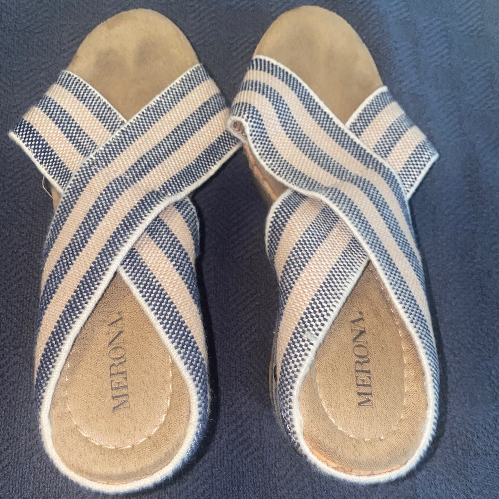 Summer Cork Wedges sz 8